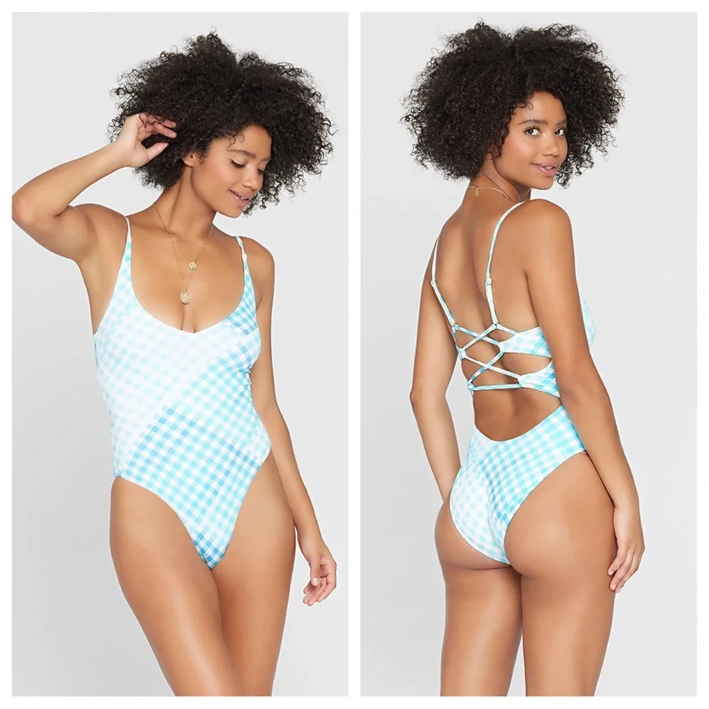 L*space Picnic Plaid Gianna Classic One Piece Swimsuit